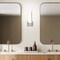Luxrite 14in Square Modern LED Wall Sconce Brushed Nickel 5CCT 2700K-5000K 16W 1000LM Dimmable Damp Rated LR32167-1PK - alternate 7